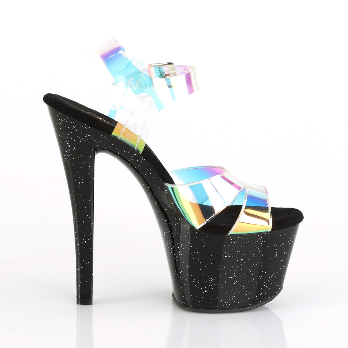 Pleaser Sandali da donna SKY-320mmR Magic Mirror TPU / BLK