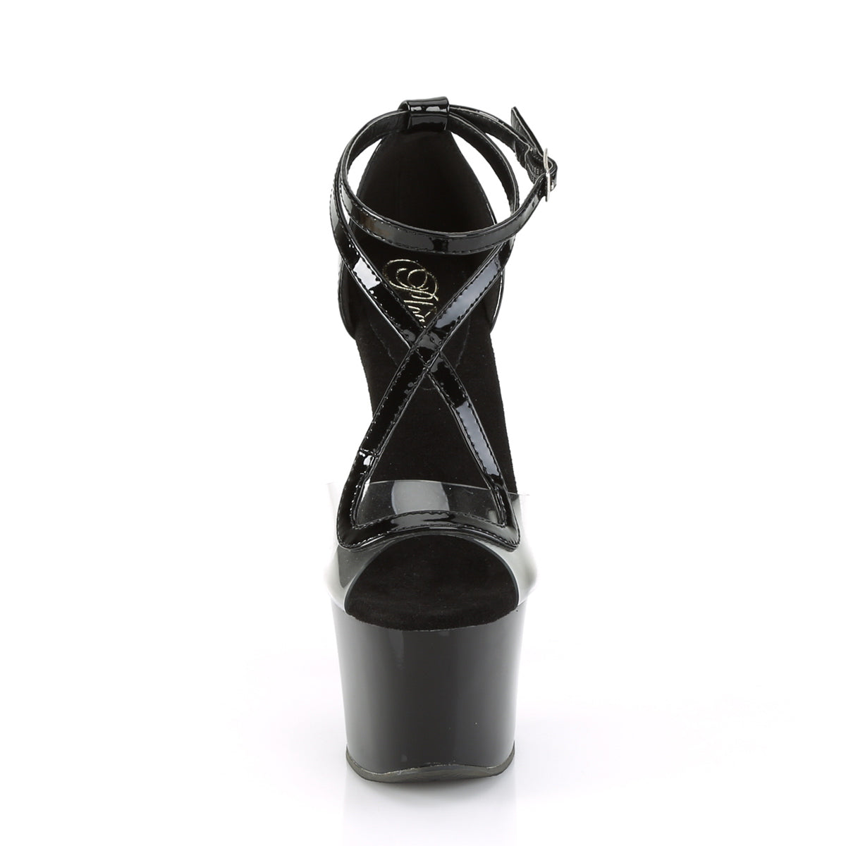 Pleaser Sandali da donna SKY-355 CLR-BLK PAT / BLK