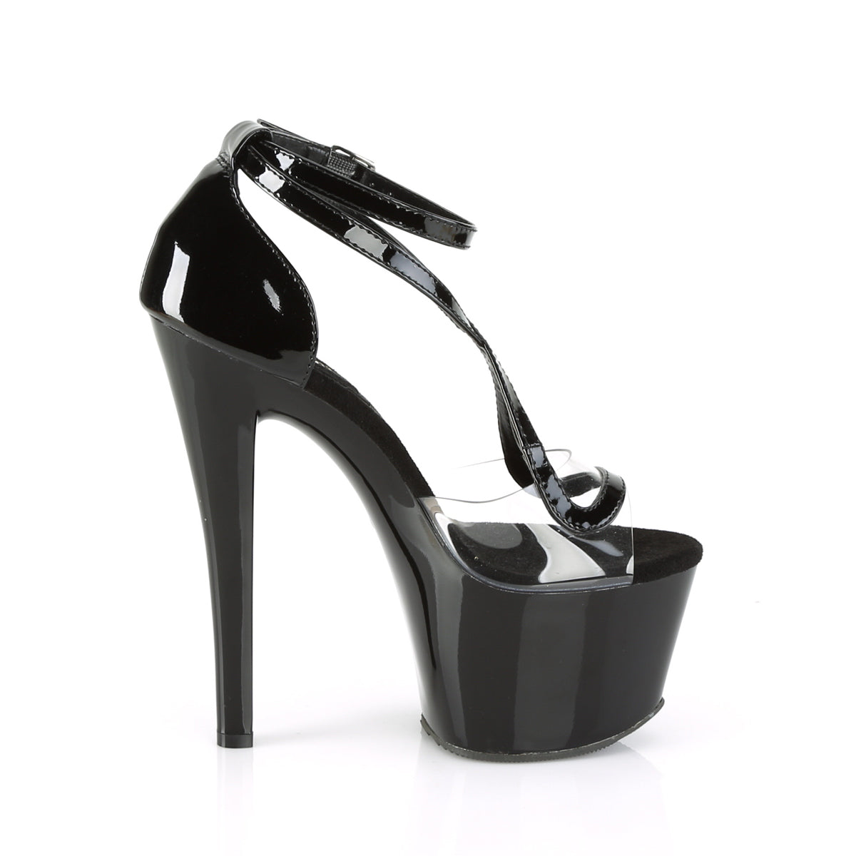 Pleaser Sandali da donna SKY-355 CLR-BLK PAT / BLK