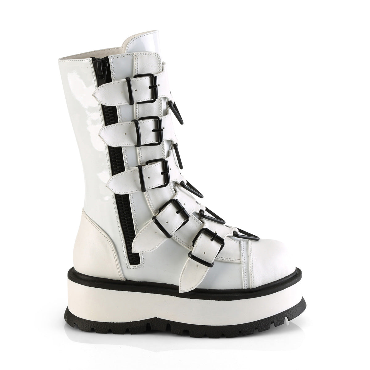 DemoniaCult Stivali SLACKER-160 wht pat