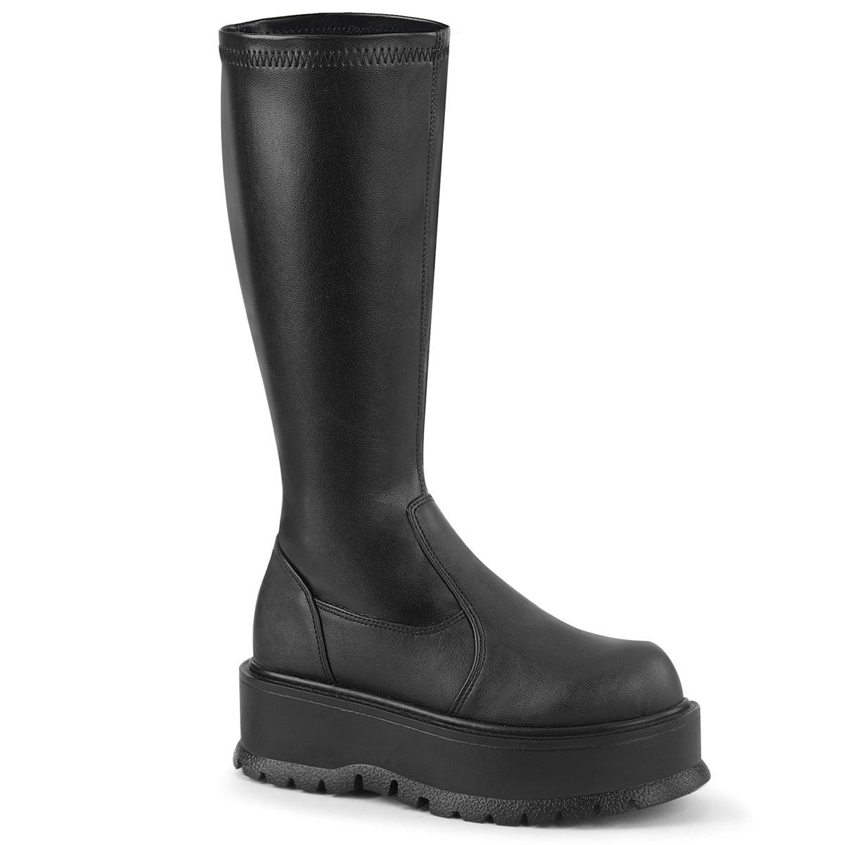 DemoniaCult Stivali da donna SLACKER-200 BLK STR VEGAN PELLE
