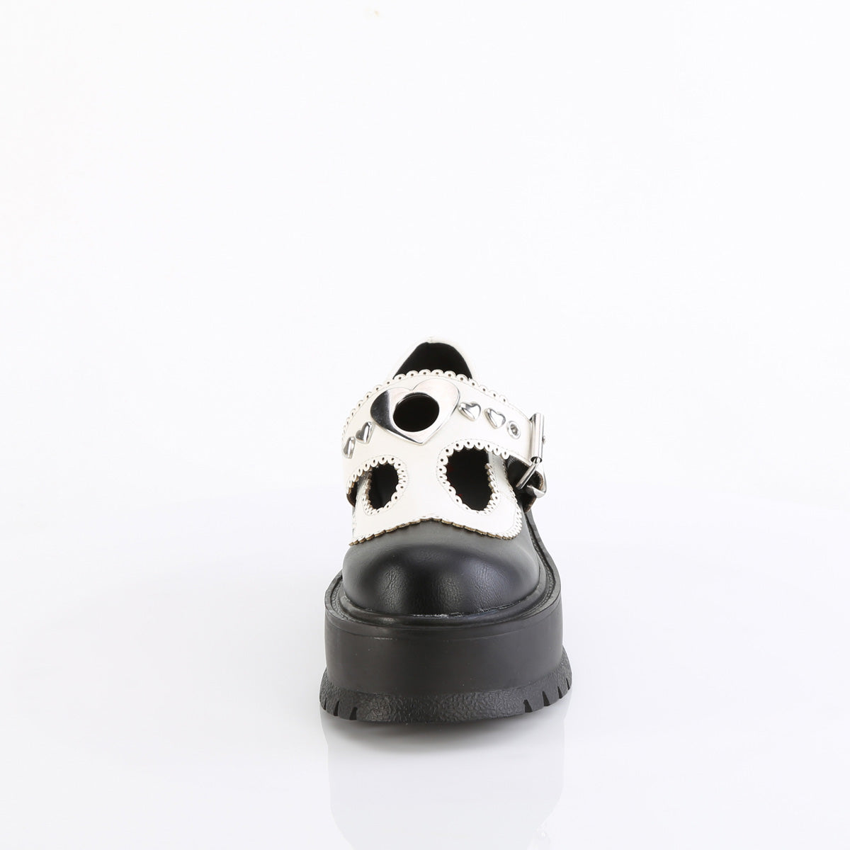 DemoniaCult SLACKER-23 blk-wht in pelle vegana