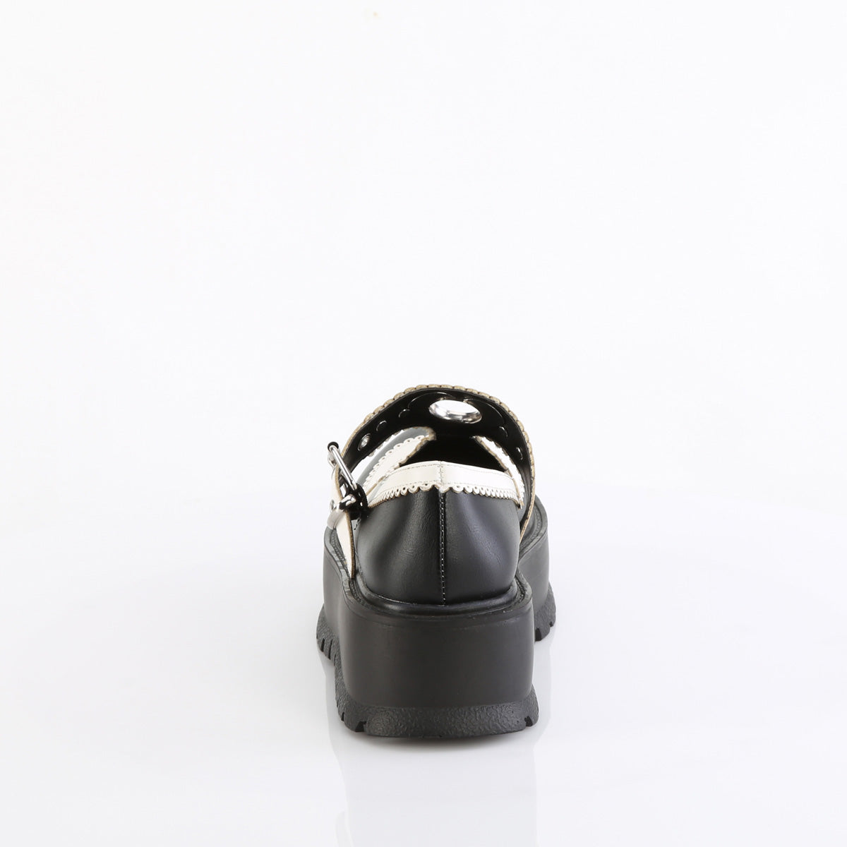 DemoniaCult SLACKER-23 blk-wht in pelle vegana
