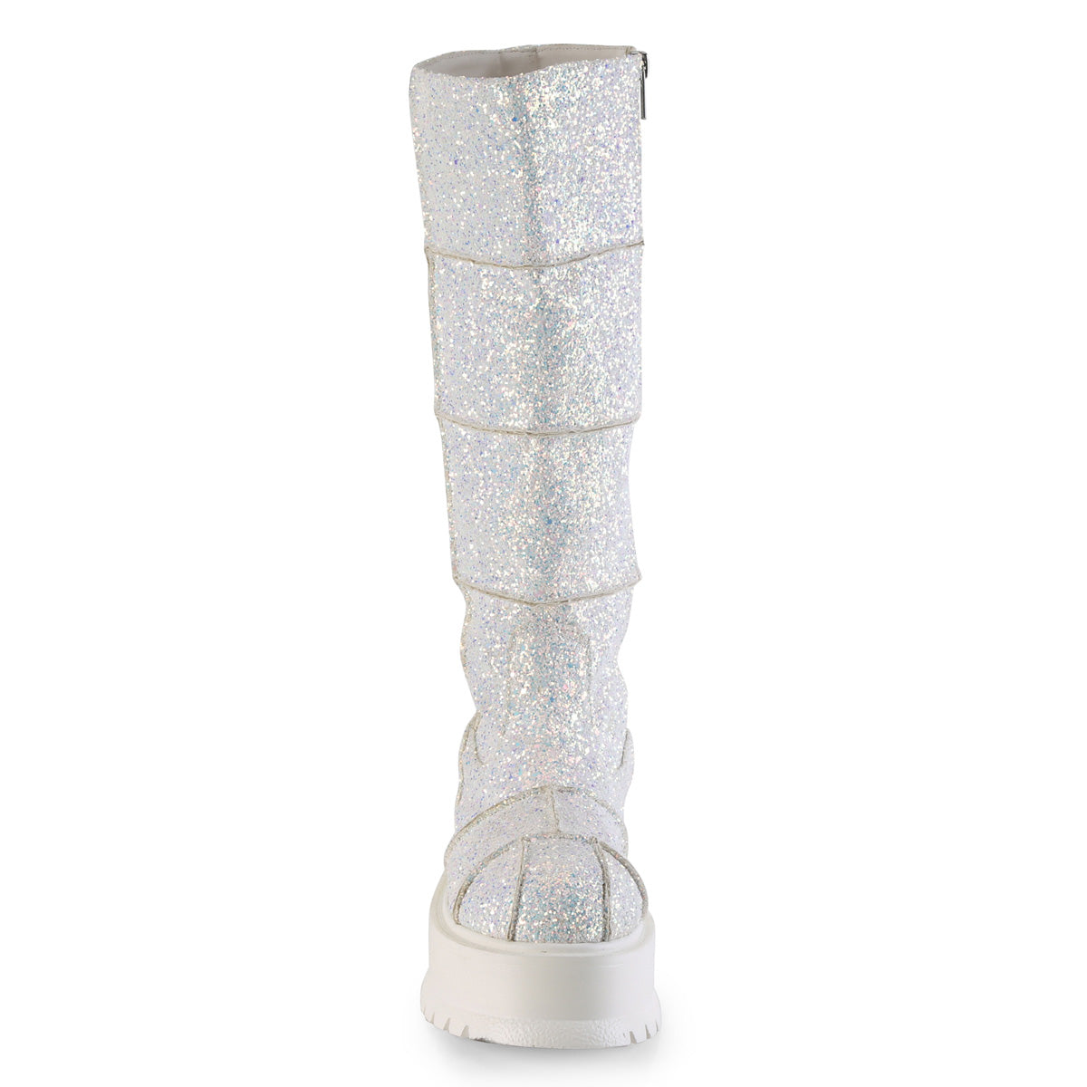 DemoniaCult Stivali da donna SLACKER-230 wht multi glitter