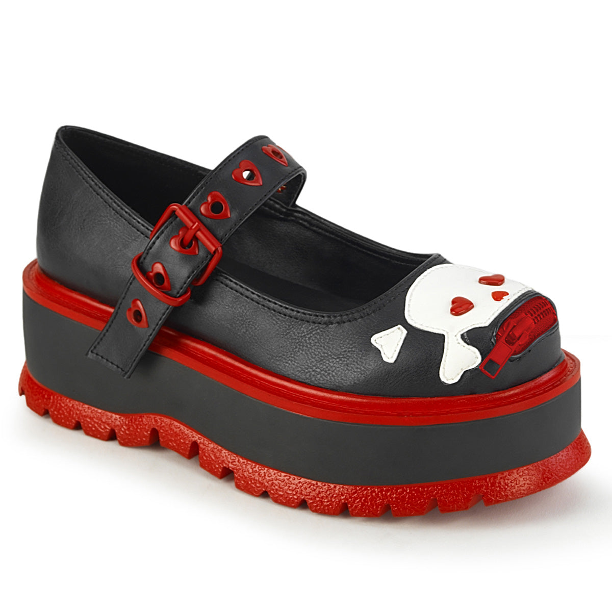 DemoniaCult Pumps SLACKER-27 Blk Vegan Leather