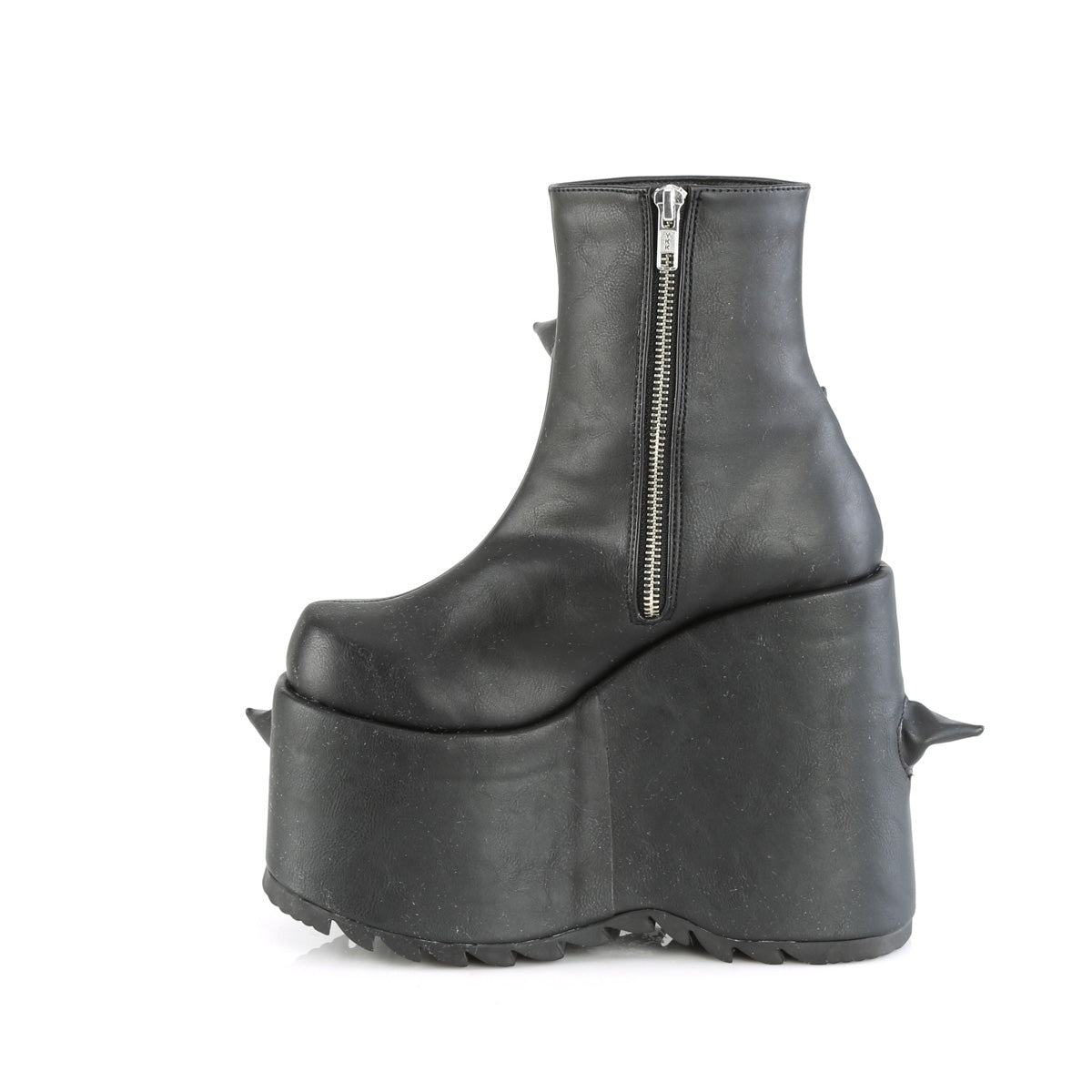 DemoniaCult Stivali alla caviglia SLAY-77 pelle vegana BLK