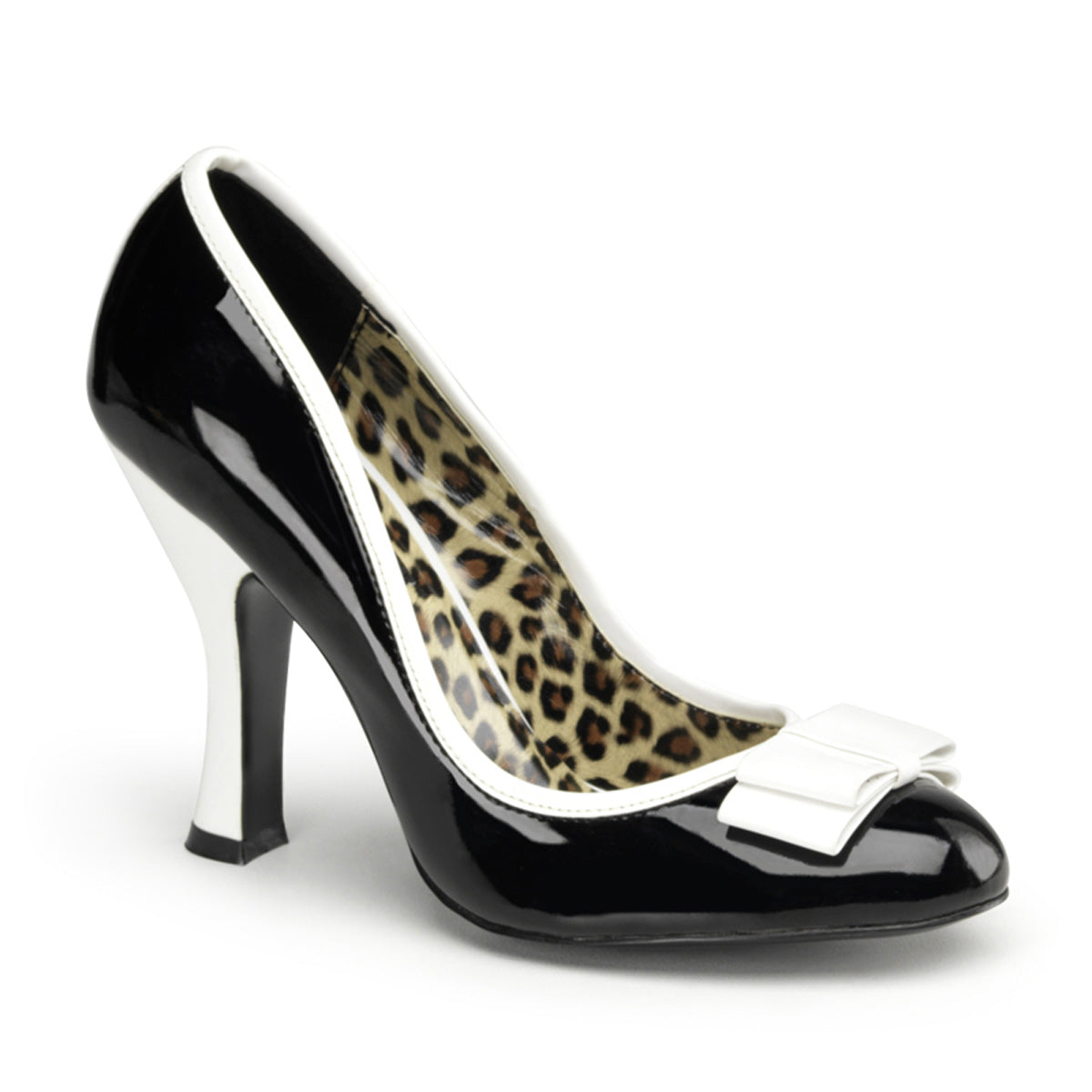 Pin Up Couture Pompe da donna SMITTEN-01 Blk-Wht Pat