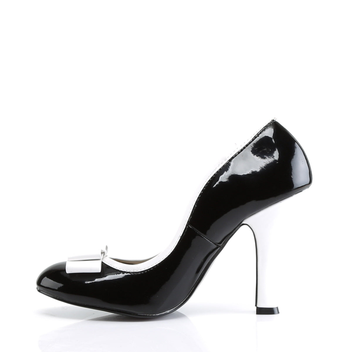 Pin Up Couture Pompe da donna SMITTEN-01 Blk-Wht Pat