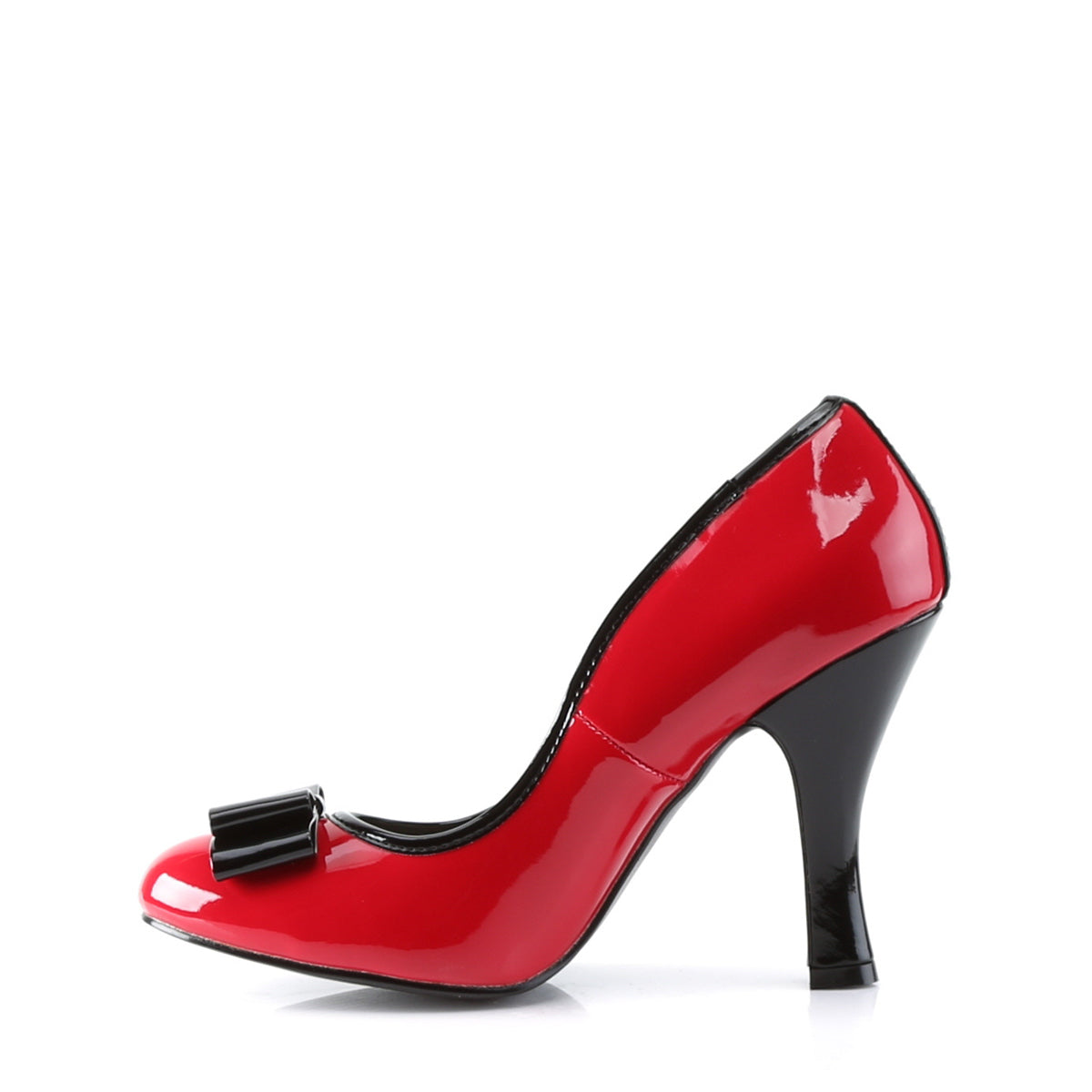 Pin Up Couture Womens Pumps SMITTEN-01 Red-Blk Pat