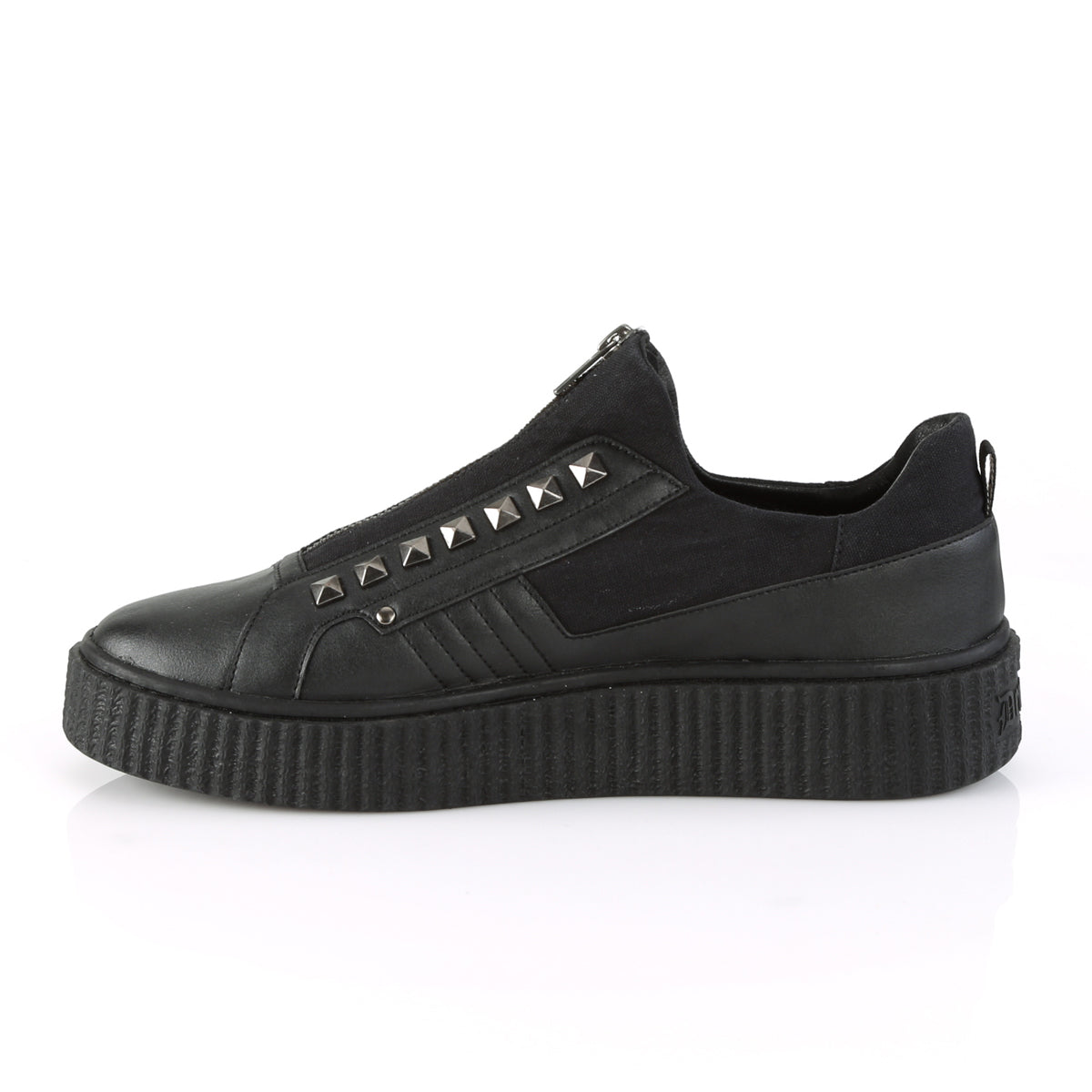 DemoniaCult Scarpa bassa maschile SNEEKER-125 BLK CANVAS-BLK PU