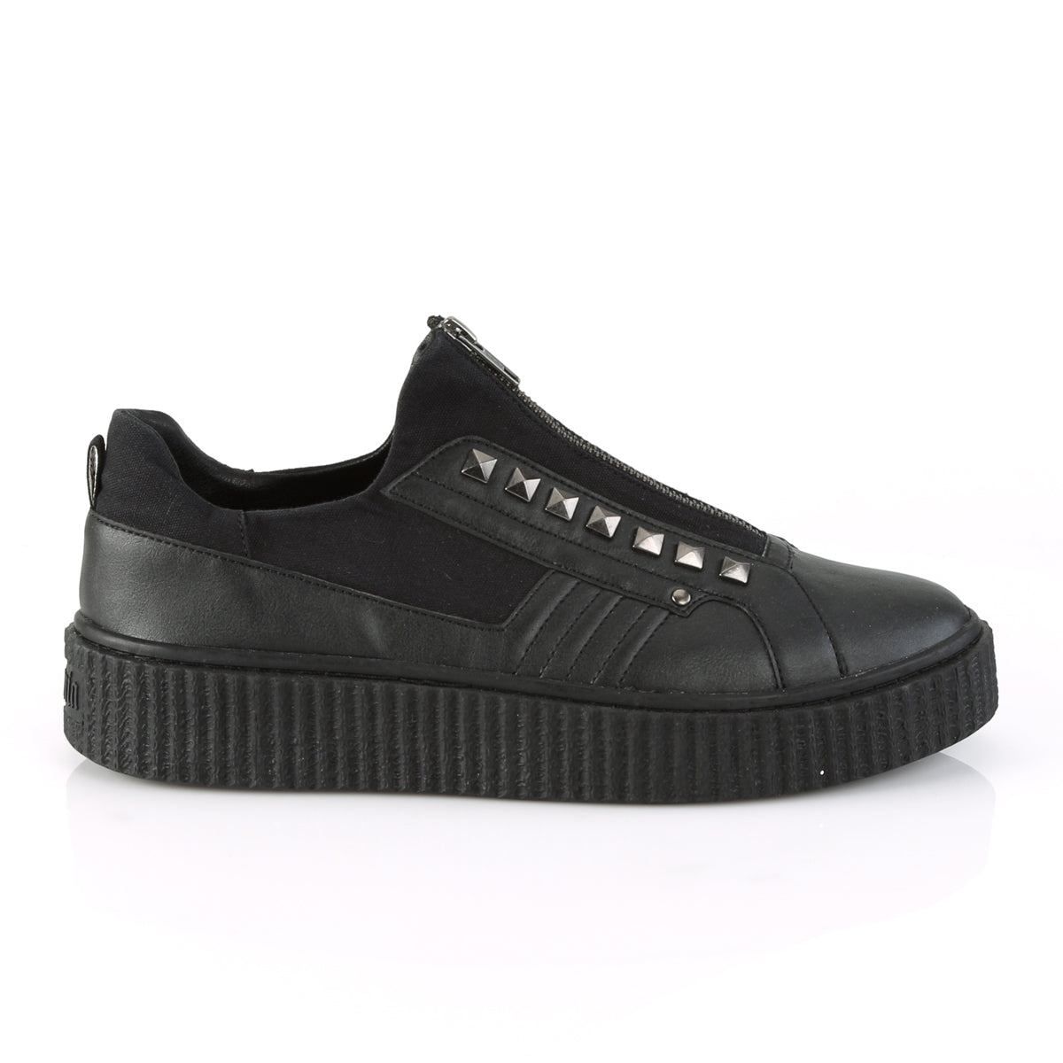 DemoniaCult Scarpa bassa maschile SNEEKER-125 BLK CANVAS-BLK PU