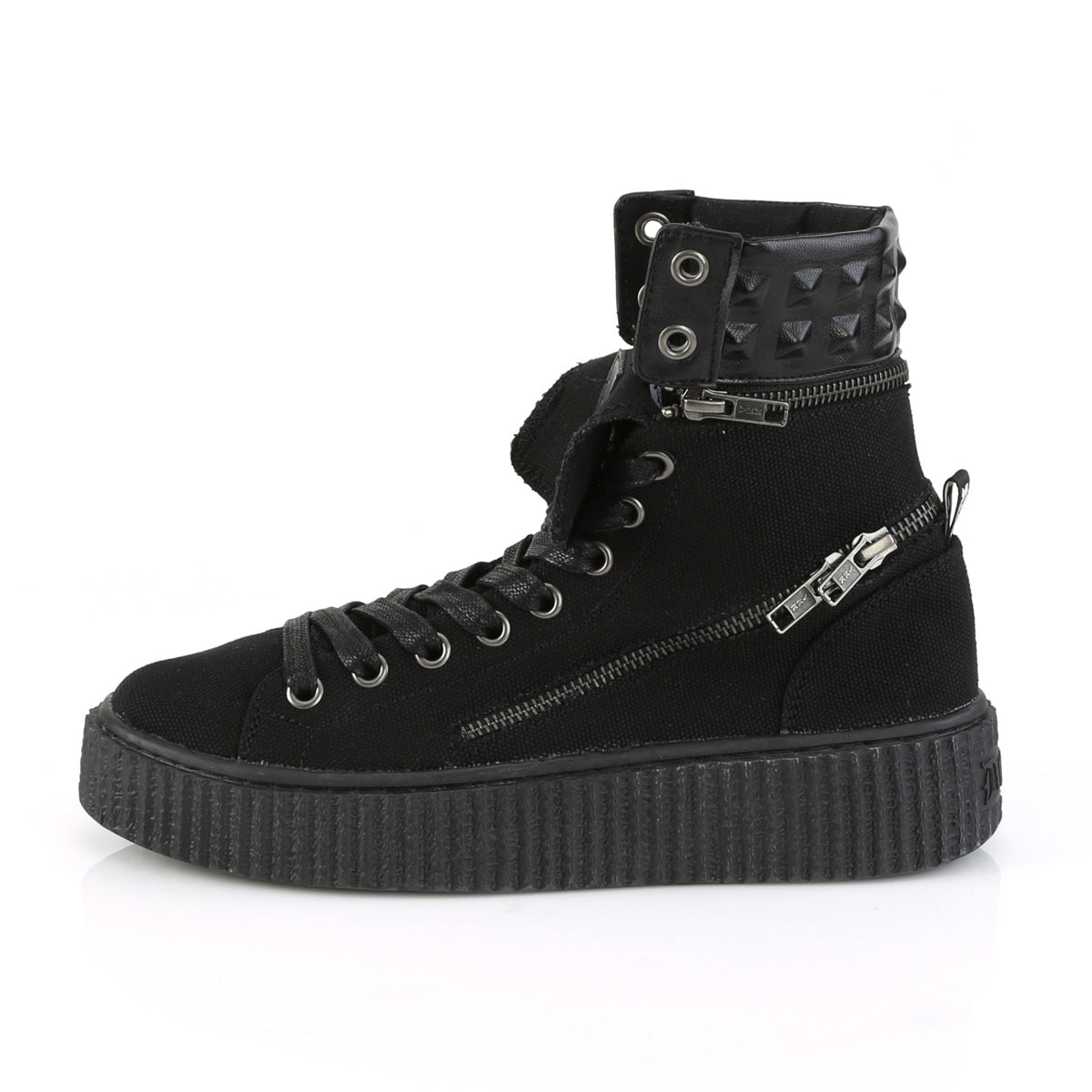 DemoniaCult Stivali alla caviglia da uomo SNEEKER-270 tela blk