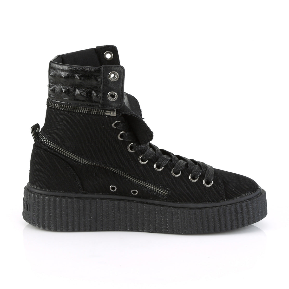 DemoniaCult Stivali alla caviglia da uomo SNEEKER-270 tela blk