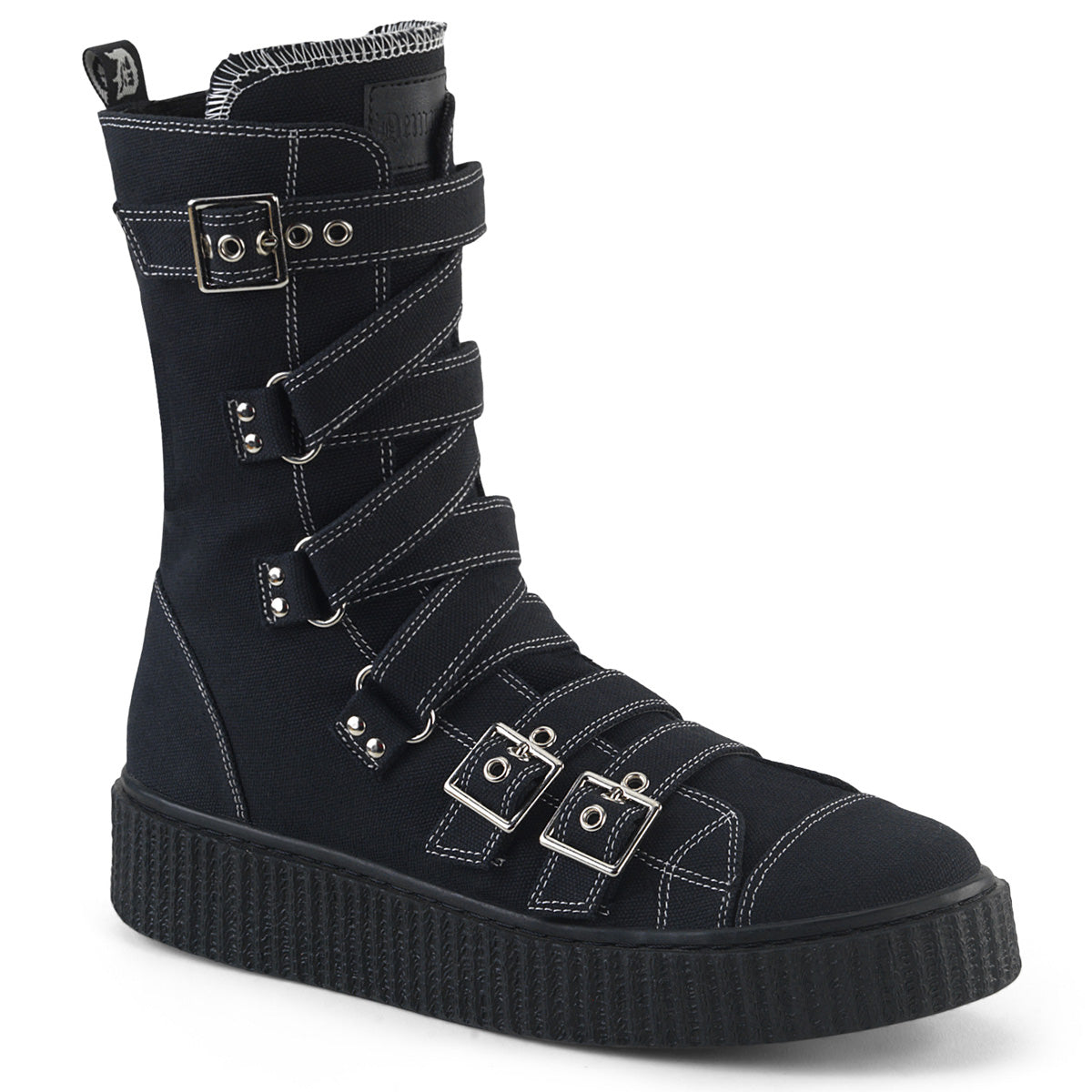 DemoniaCult Stivali alla caviglia da uomo SNEEKER-318 tela blk