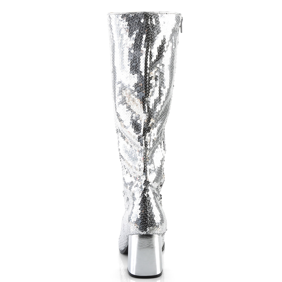 Bordello Stivali da donna SPECTACUL-300SQ SLV Paillettes.