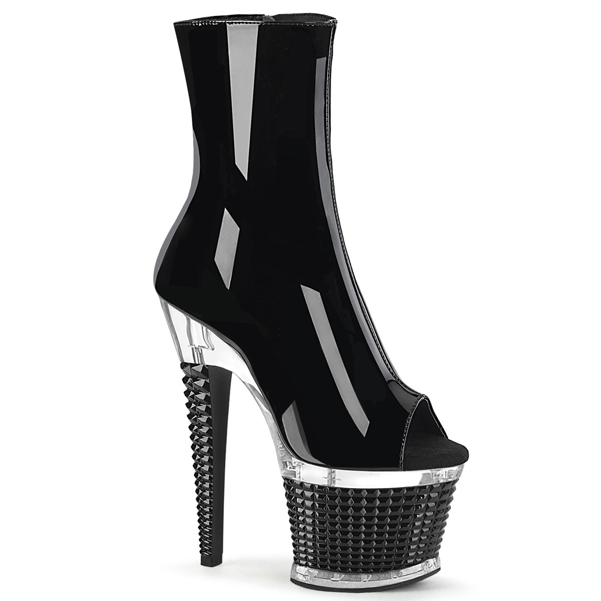 Pleaser Stivaletti SPECTATOR-1012 BLK PAT / CLR-BLK