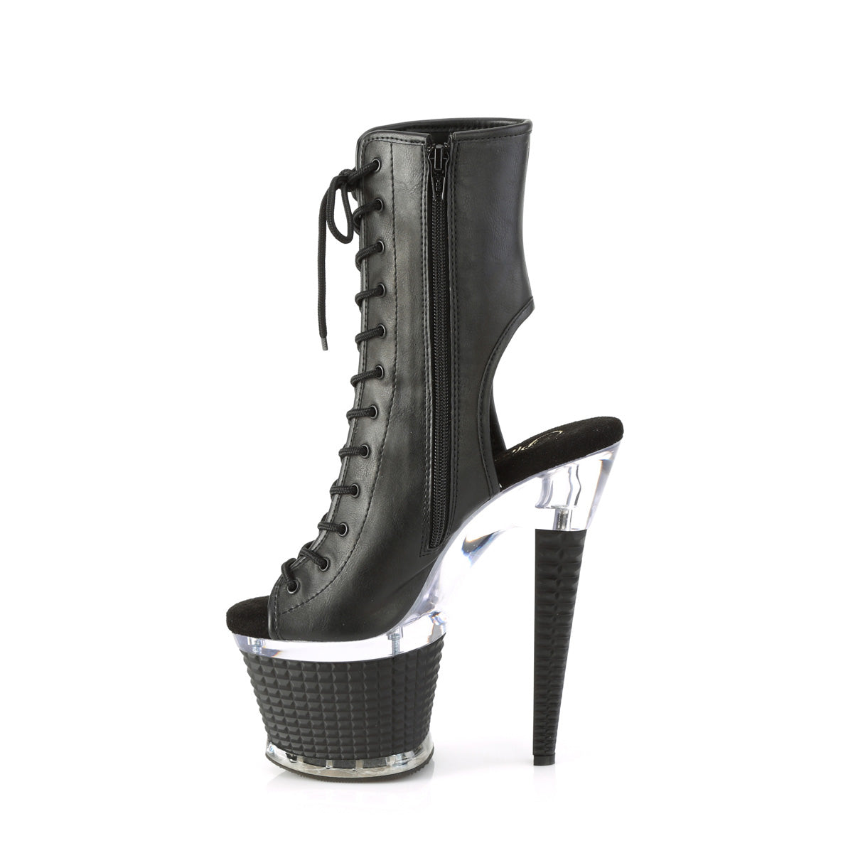 Pleaser Stivaletti SPECTATOR-1016 BLK in ecopelle / CLR-BLK opaco
