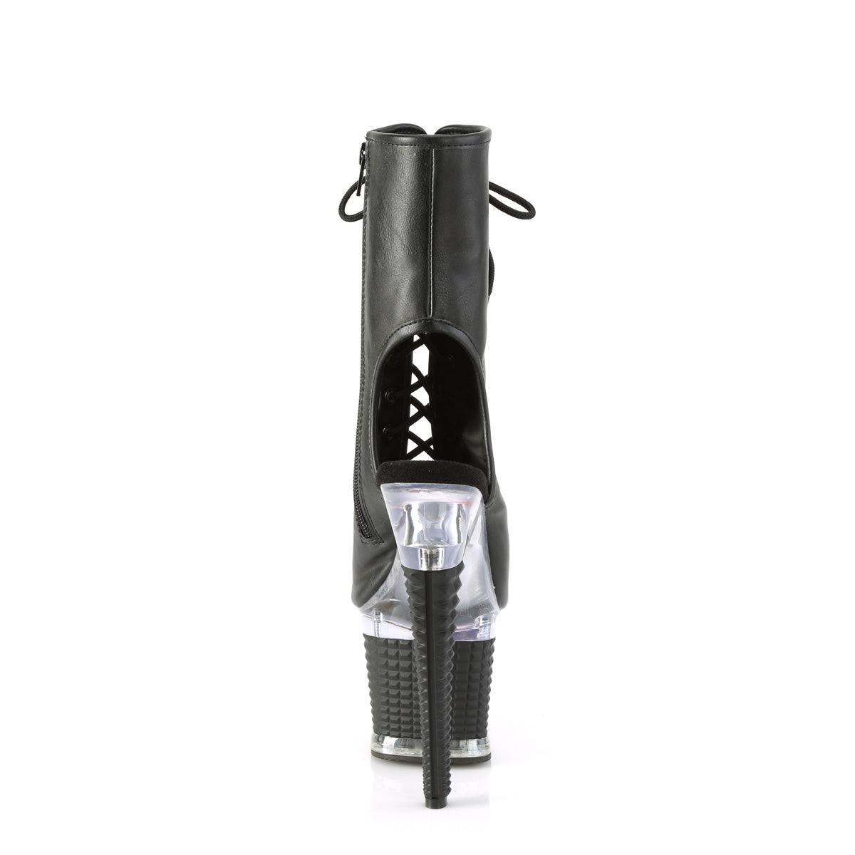 Pleaser Stivaletti SPECTATOR-1016 BLK in ecopelle / CLR-BLK opaco