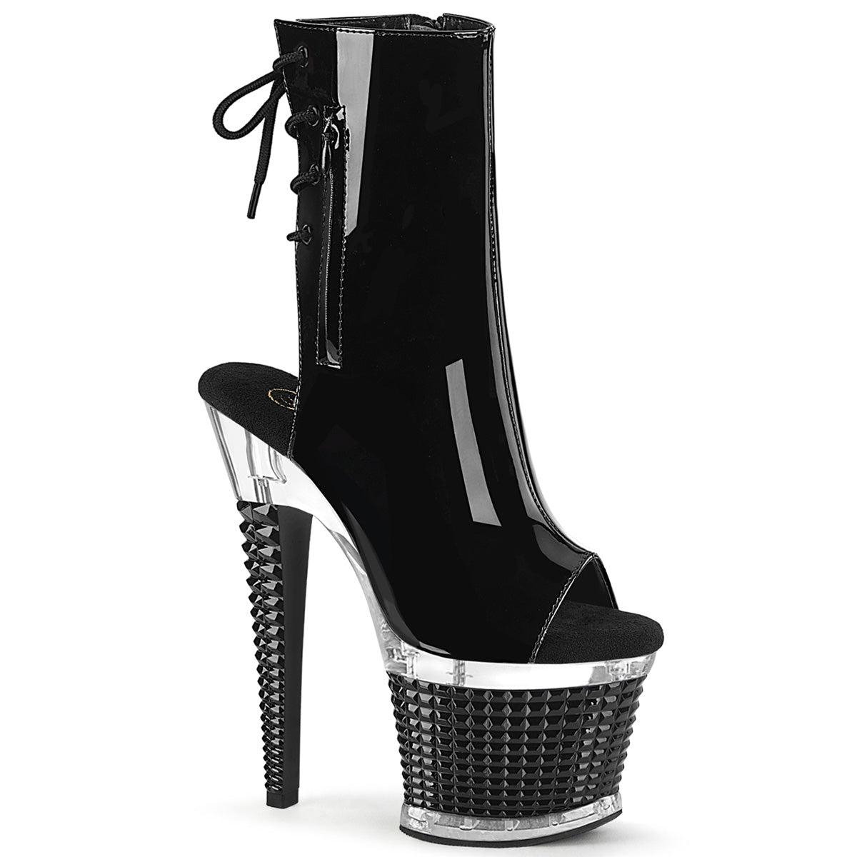 Pleaser Ankle Boots SPECTATOR-1018 Blk Pat/Clr-Blk