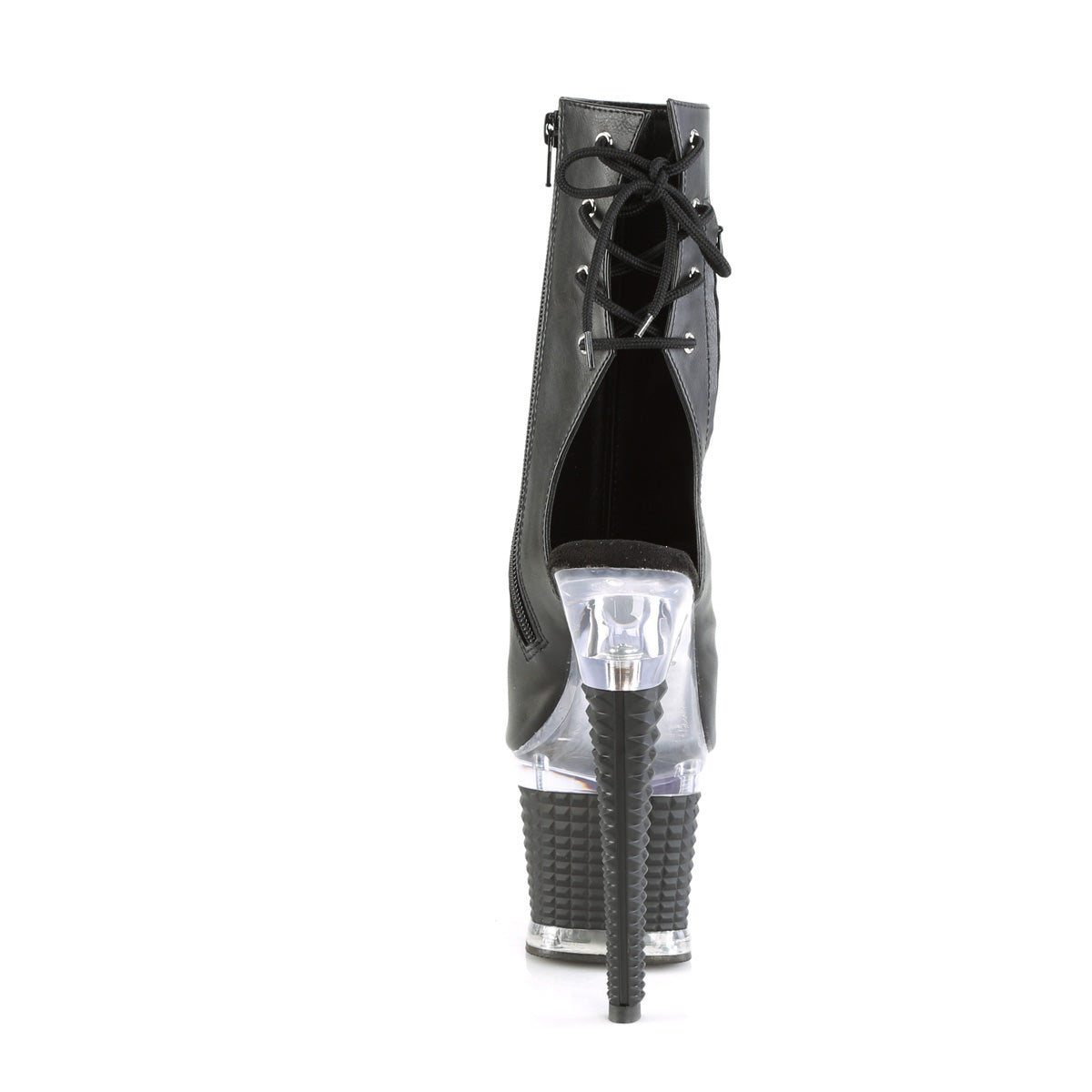 Pleaser Stivaletti SPECTATOR-1018 BLK in ecopelle / CLR-BLK opaco