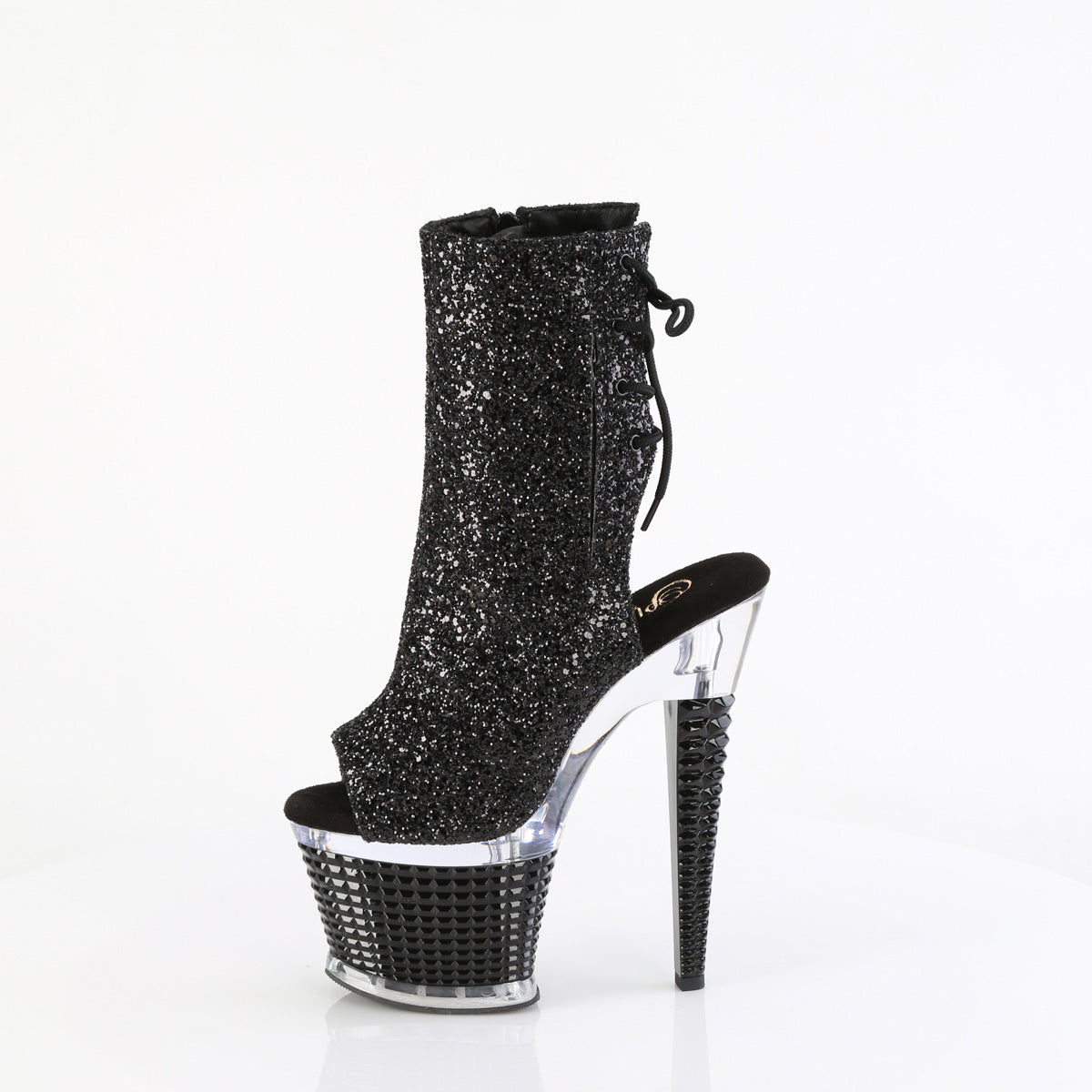 Pleaser Stivaletti SPECTATOR-1018g Blk Glitter / CLR-BLK