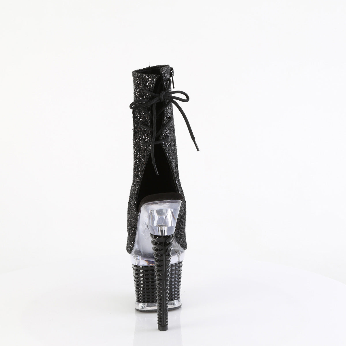 Pleaser Stivaletti SPECTATOR-1018g Blk Glitter / CLR-BLK