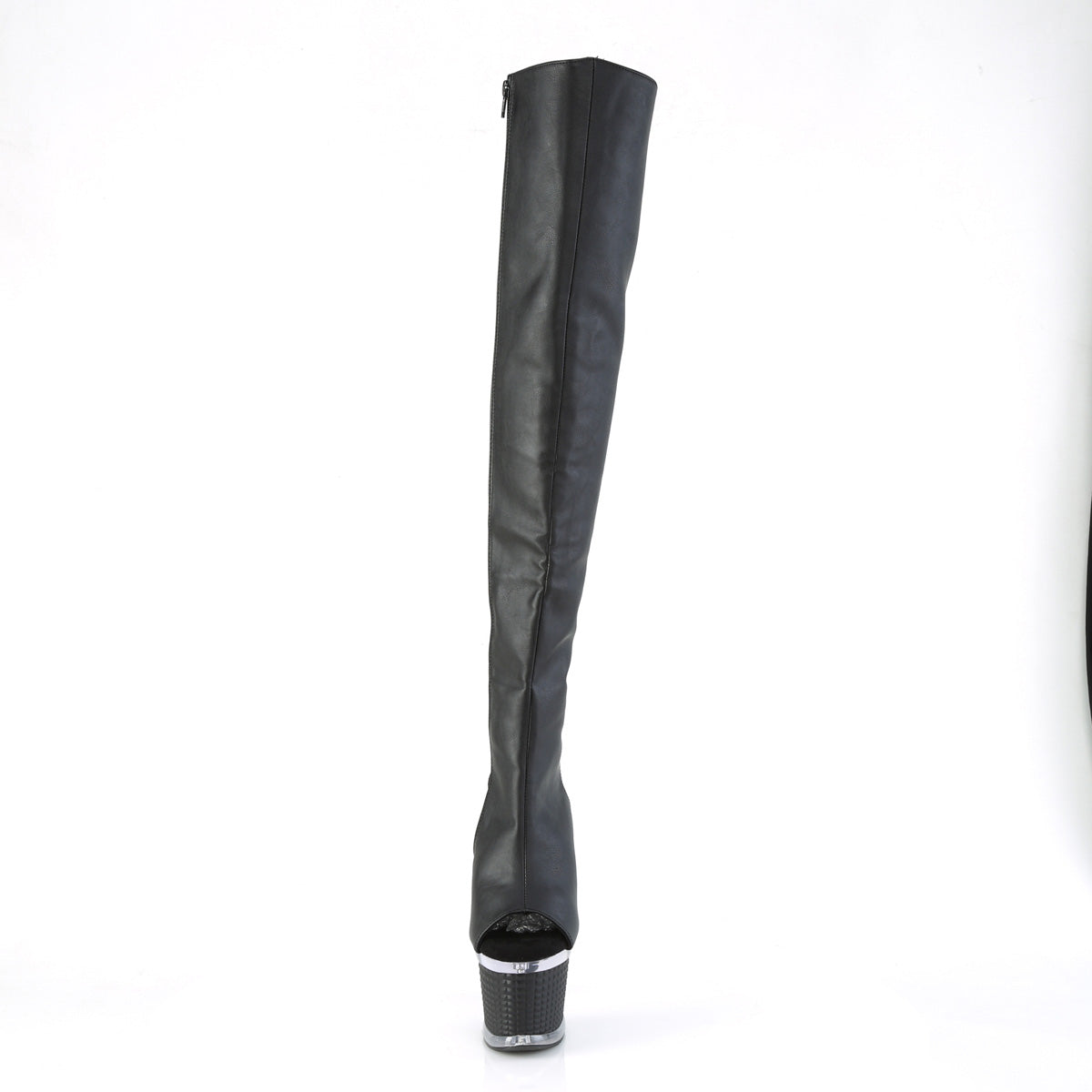 Pleaser Stivali SPECTATOR-3019 Blk in ecopelle / CLR-BLK opaco
