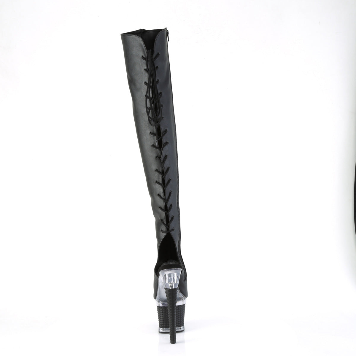 Pleaser Stivali SPECTATOR-3019 Blk in ecopelle / CLR-BLK opaco