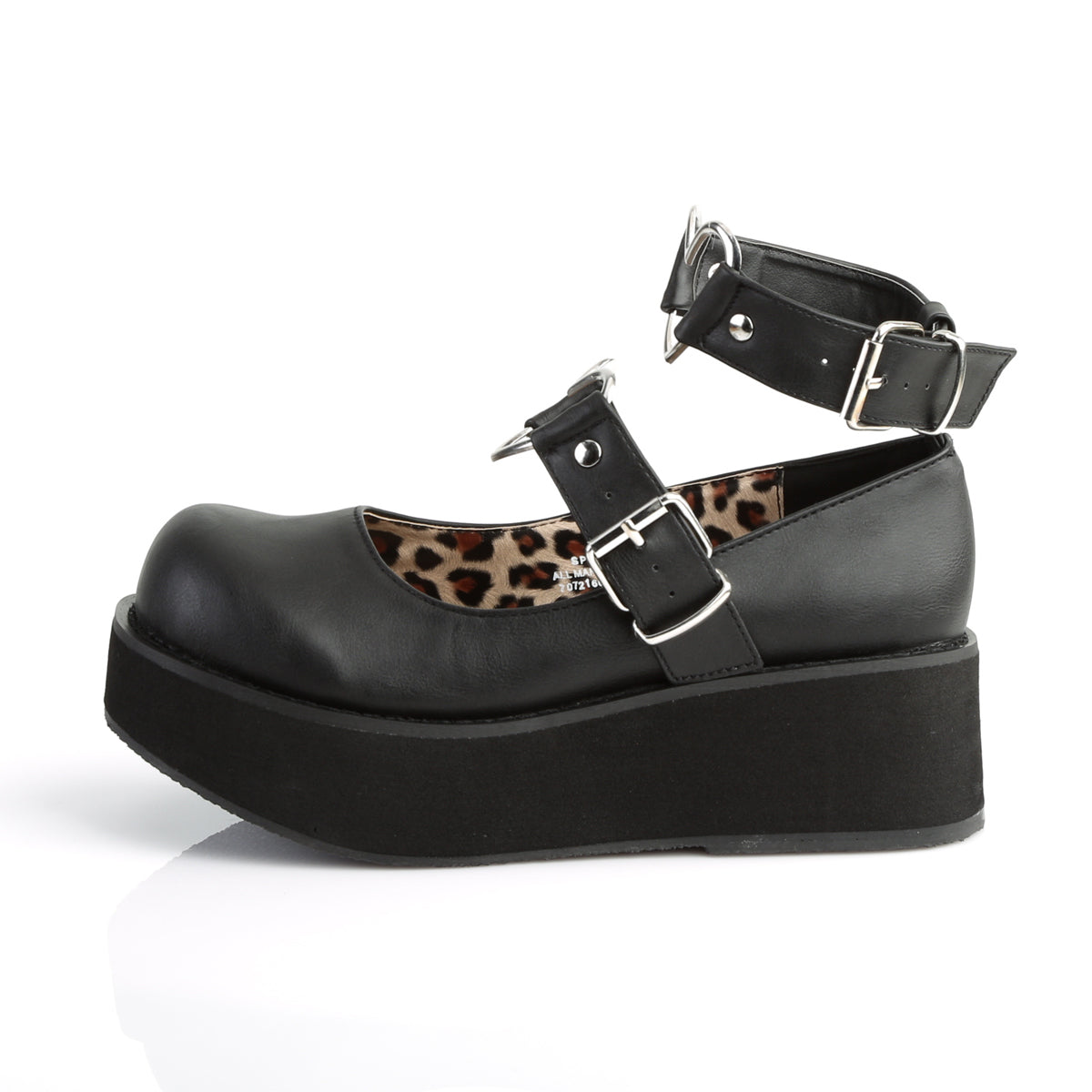 DemoniaCult Pompe da donna SPRITE-02 pelle vegana BLK