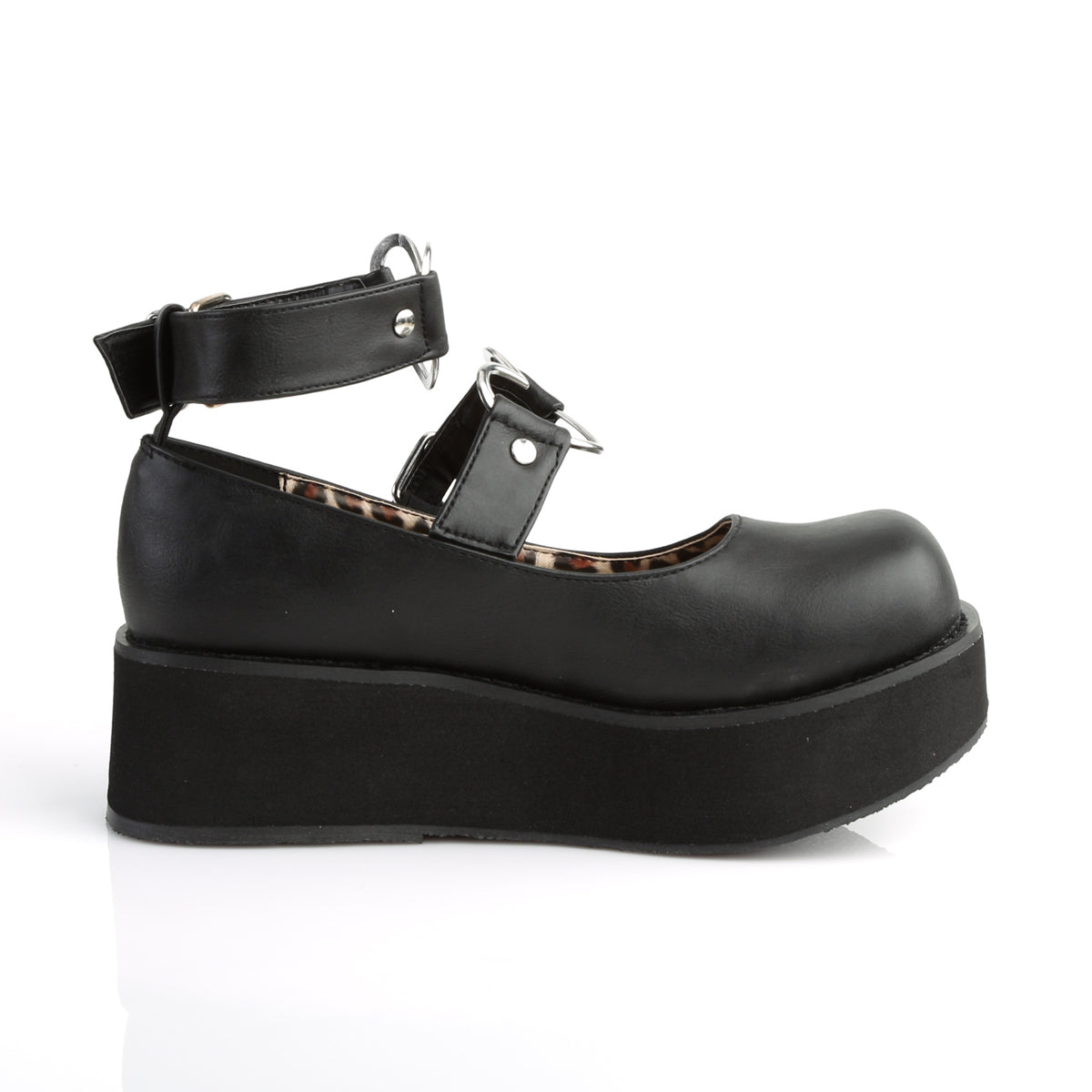 DemoniaCult Pompe da donna SPRITE-02 pelle vegana BLK