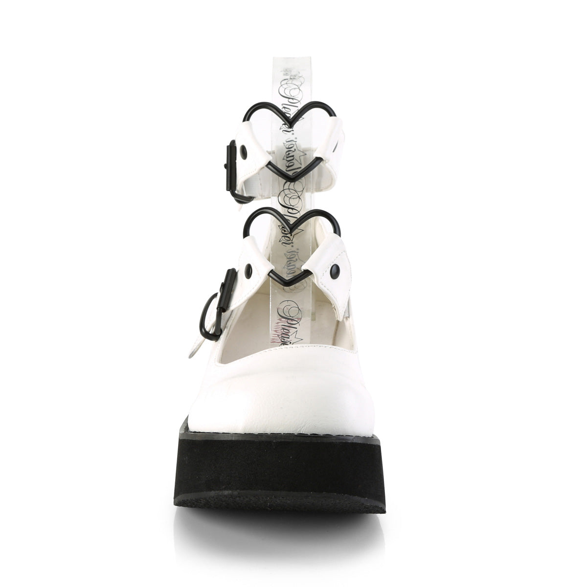 DemoniaCult Pompe da donna SPRITE-02 pelle vegana WHT