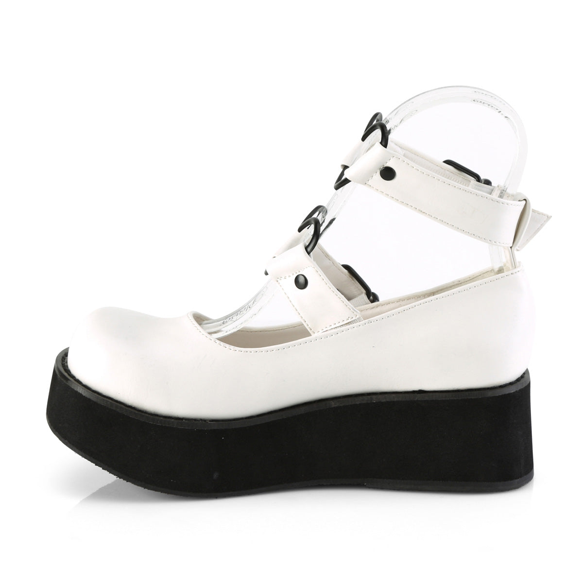 DemoniaCult Pompe da donna SPRITE-02 pelle vegana WHT
