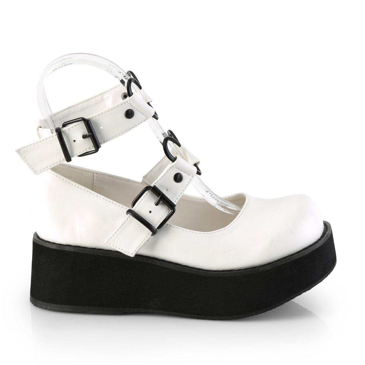 DemoniaCult Pompe da donna SPRITE-02 pelle vegana WHT