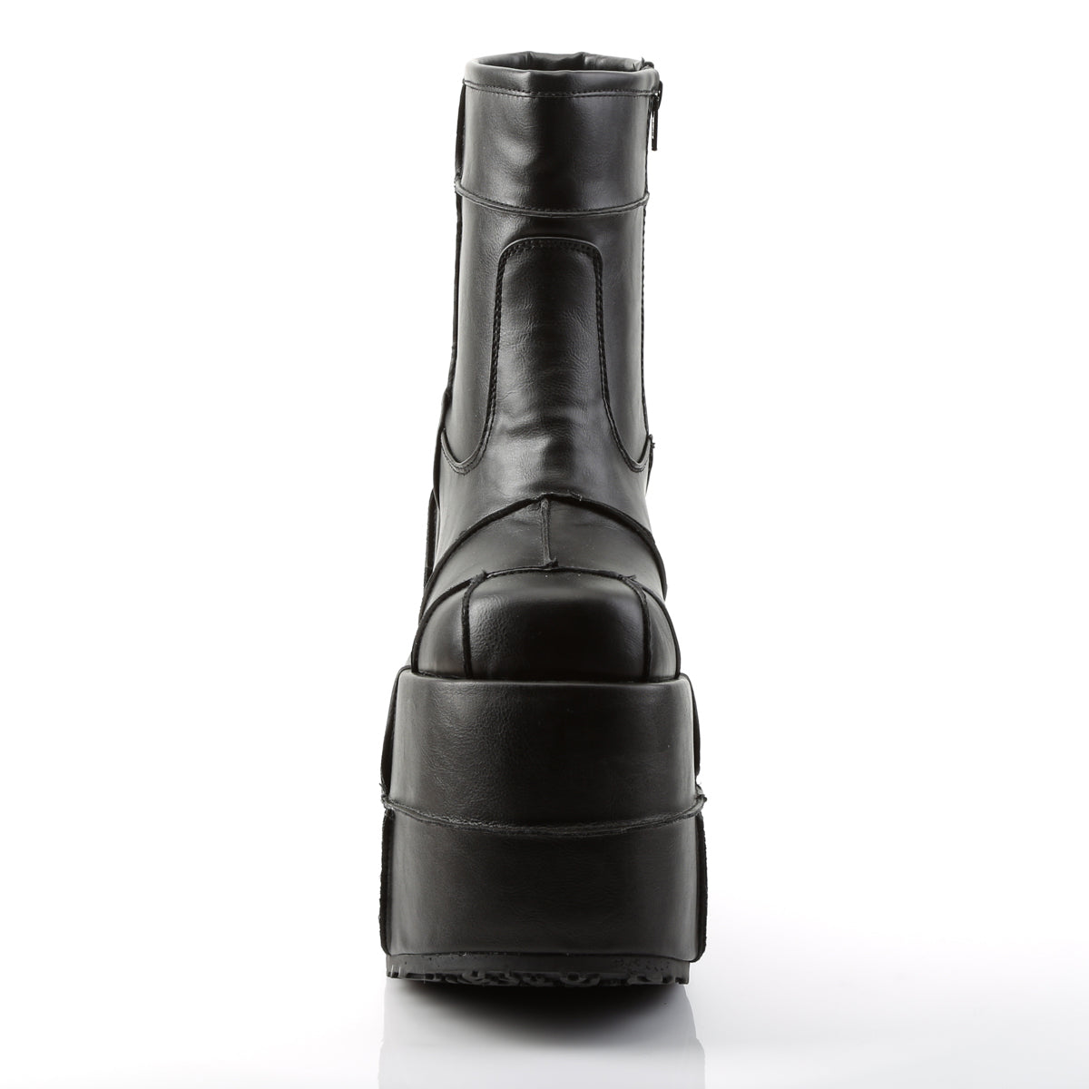 DemoniaCult Stivali da uomo STACK-201 pelle vegana BLK
