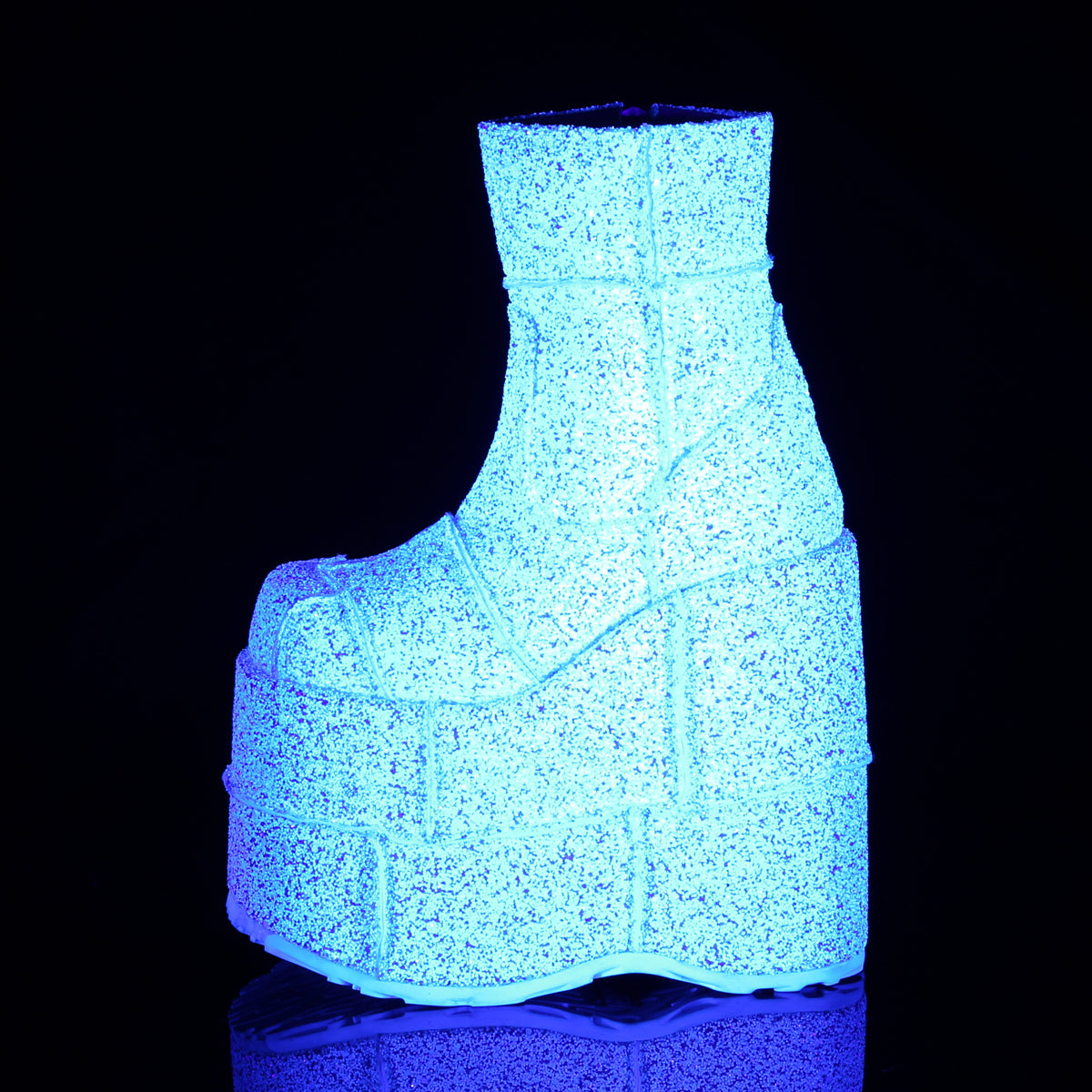 DemoniaCult Stivali da uomo STACK-201G WHT Multitter