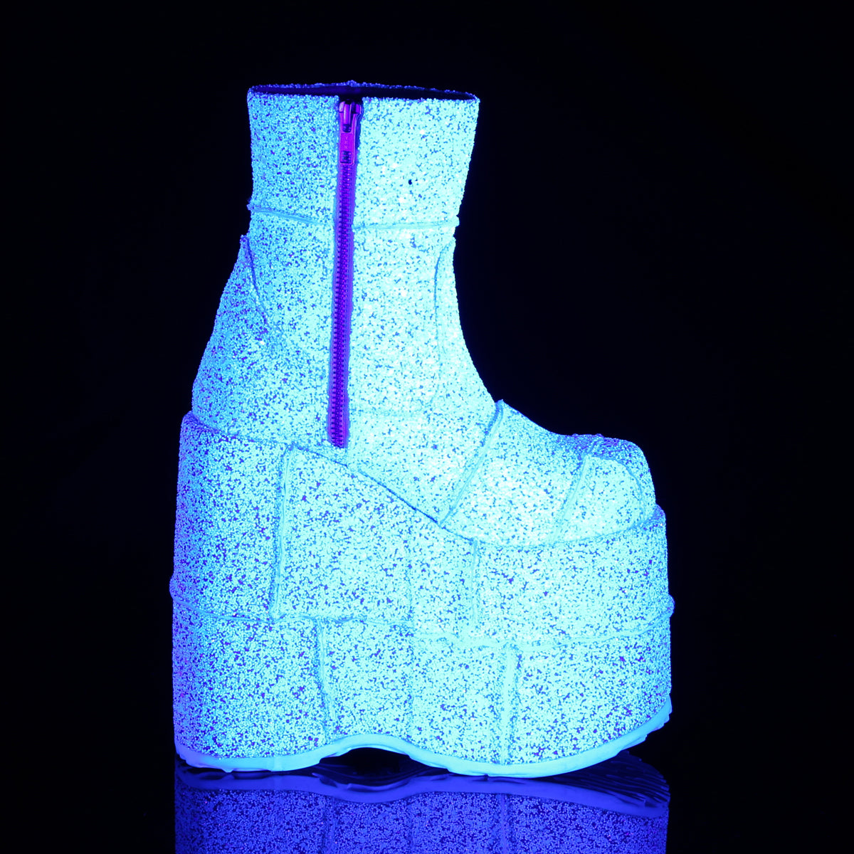 DemoniaCult Stivali da uomo STACK-201G WHT Multitter