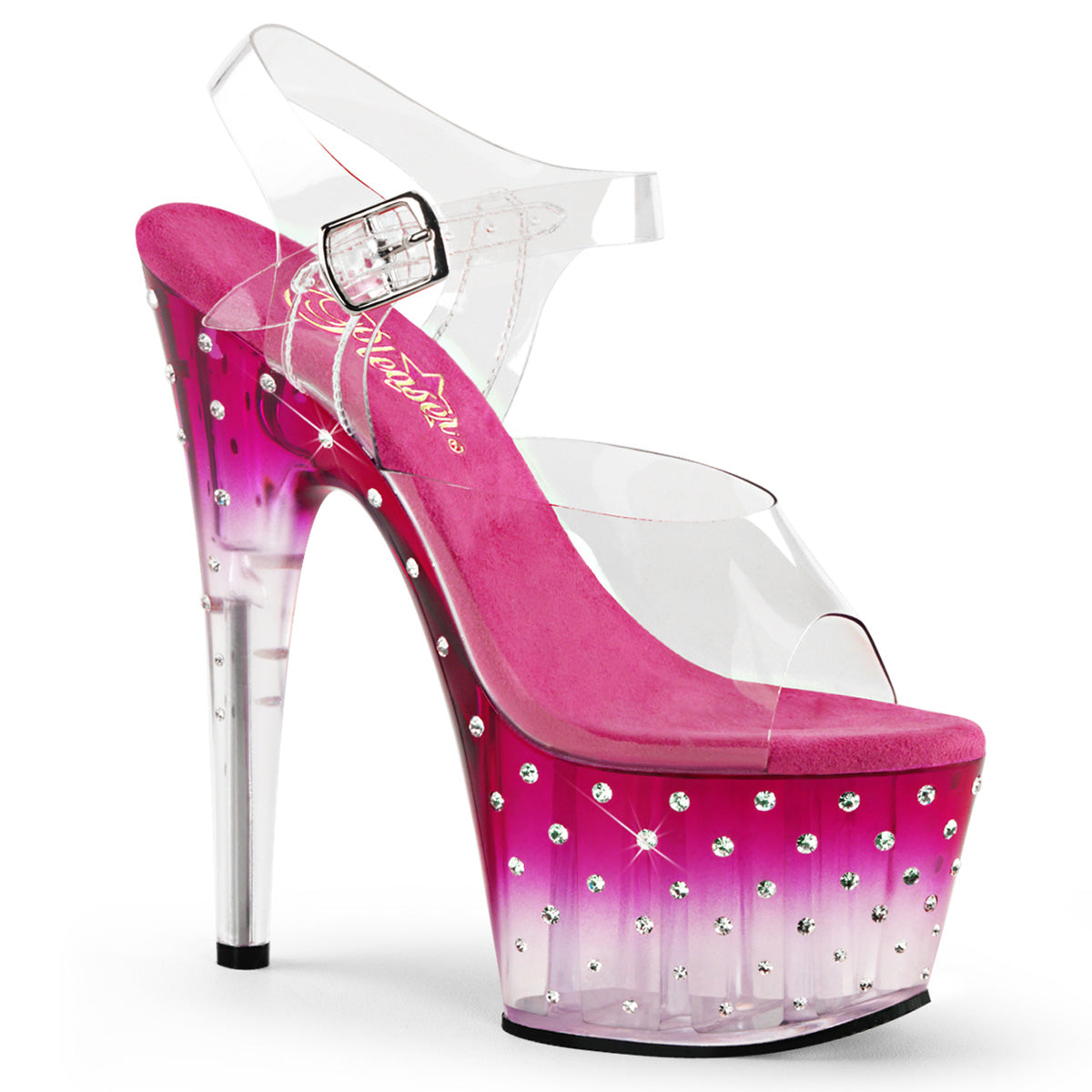 Pleaser Sandali da donna STARDUST-708T CLR / PINK-CLR