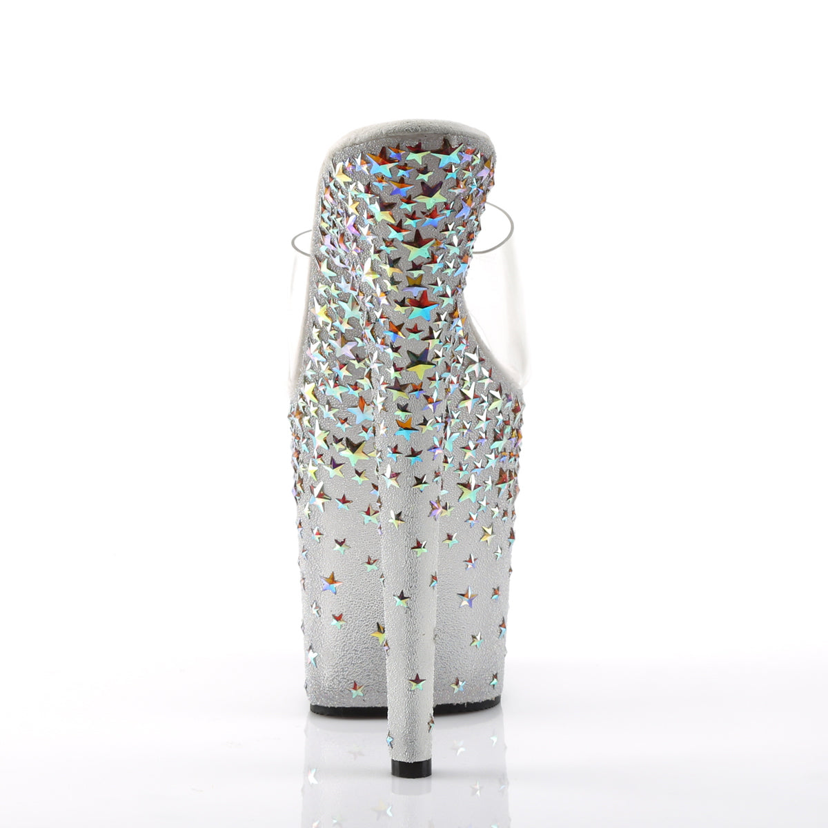 Pleaser Sandali da donna STARSPLASH-801 CLR / Gelo (SLV Hologram Stars)
