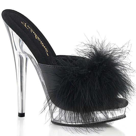 Fabulicious  Sandali SULTRY-601F BLK PU-MARABOU Pelliccia / CLR