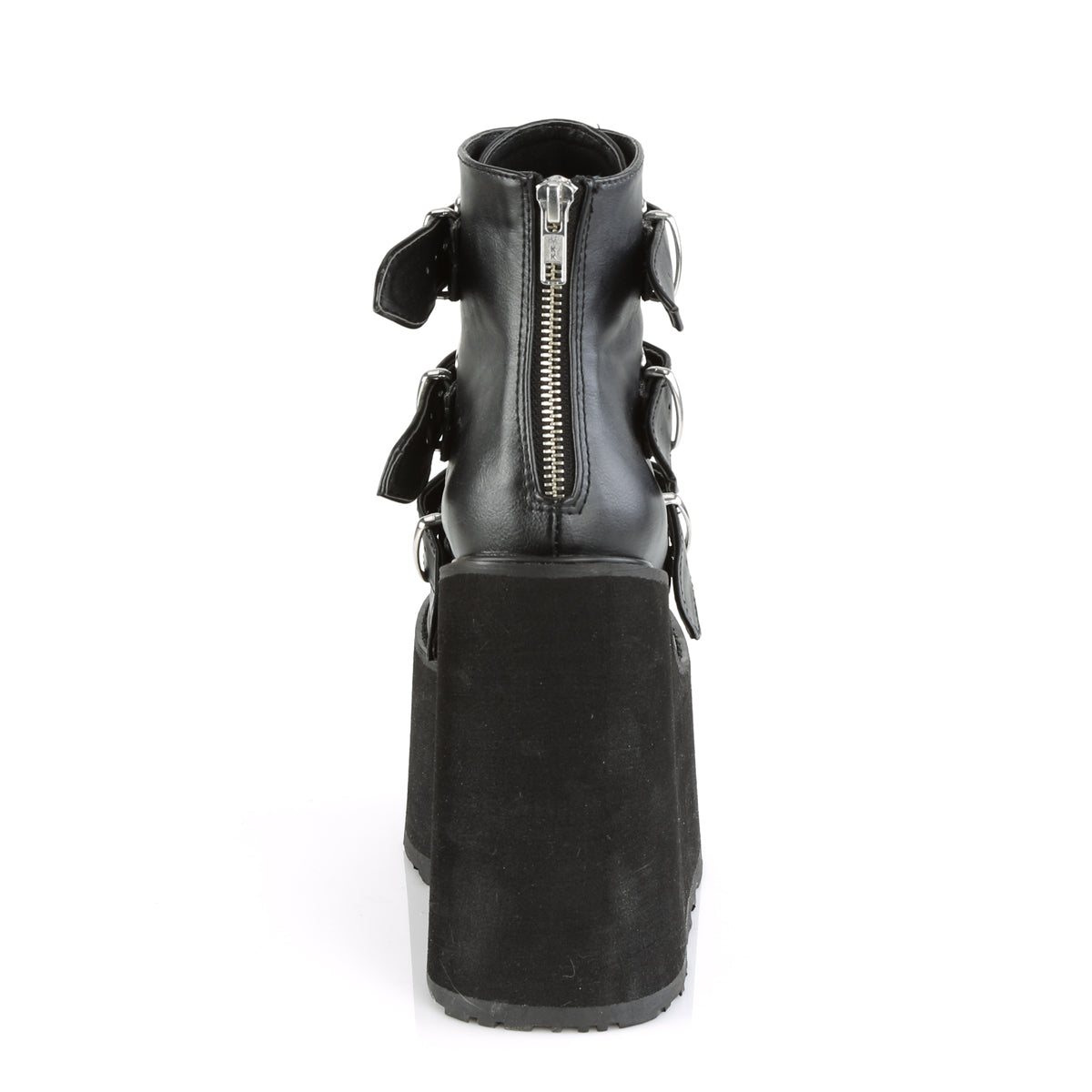 DemoniaCult Womens Ankle Boots SWING-105 Blk Vegan Leather