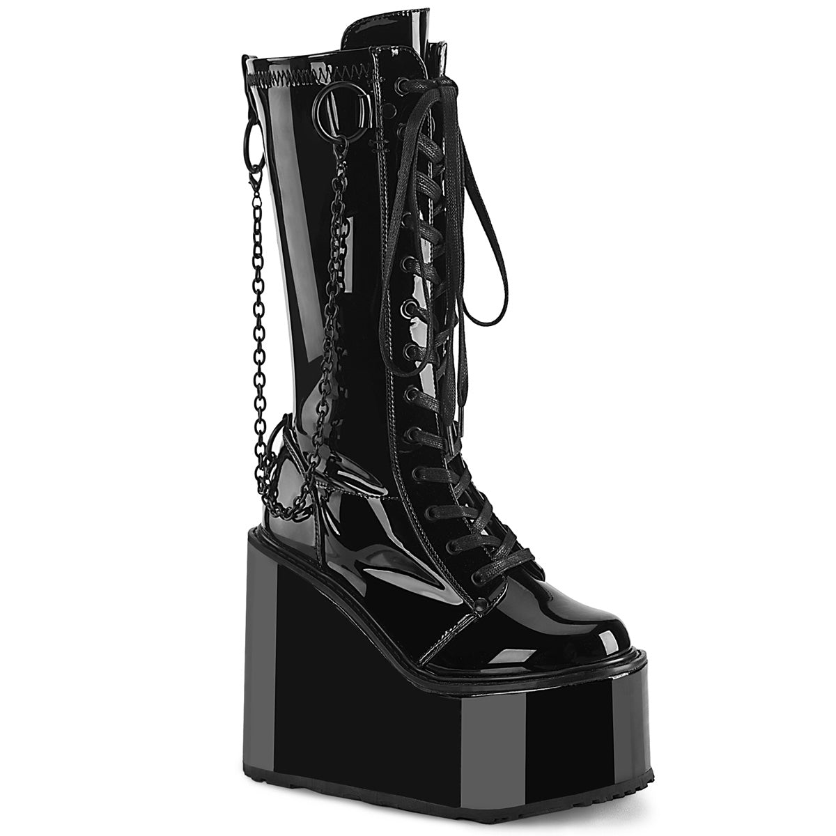 DemoniaCult Boots SWING-150 Blk Stretch Pat