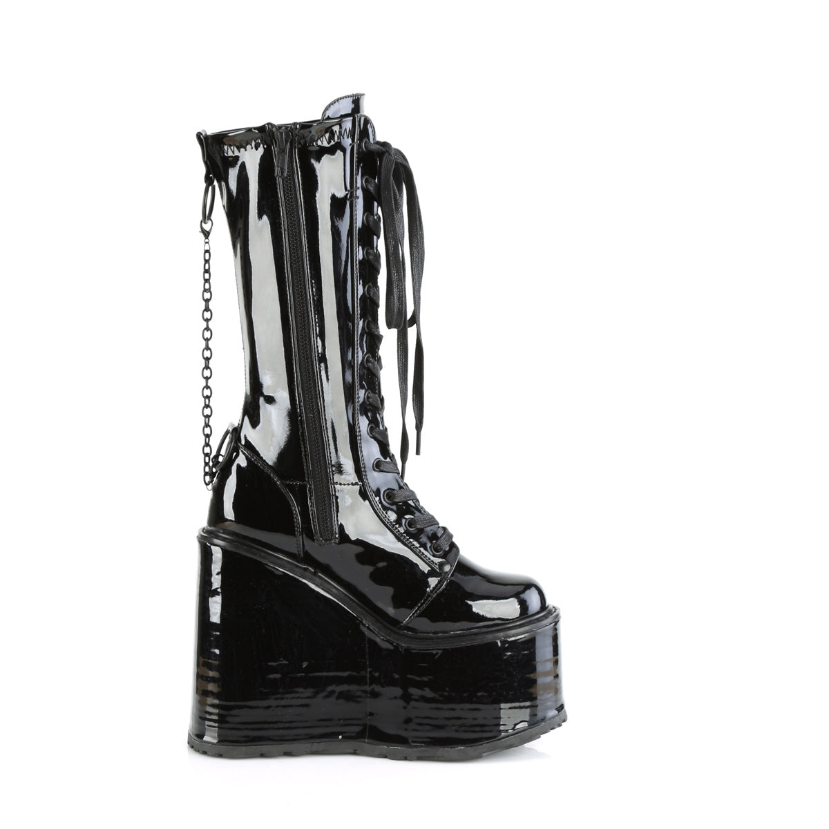 DemoniaCult Boots SWING-150 Blk Stretch Pat