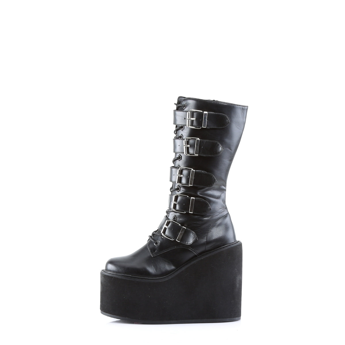 DemoniaCult Stivali da donna SWING-220 pelle vegana BLK