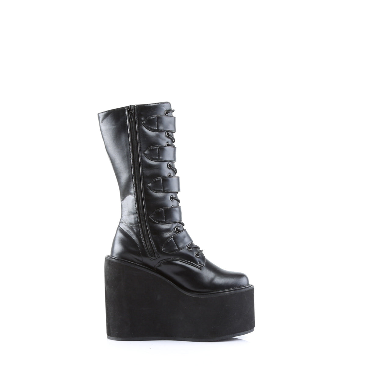 DemoniaCult Stivali da donna SWING-220 pelle vegana BLK