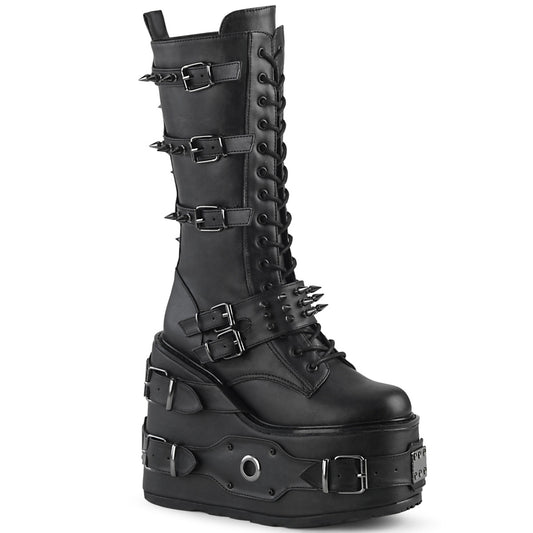 DemoniaCult Stivali da donna SWING-327 pelle vegana BLK