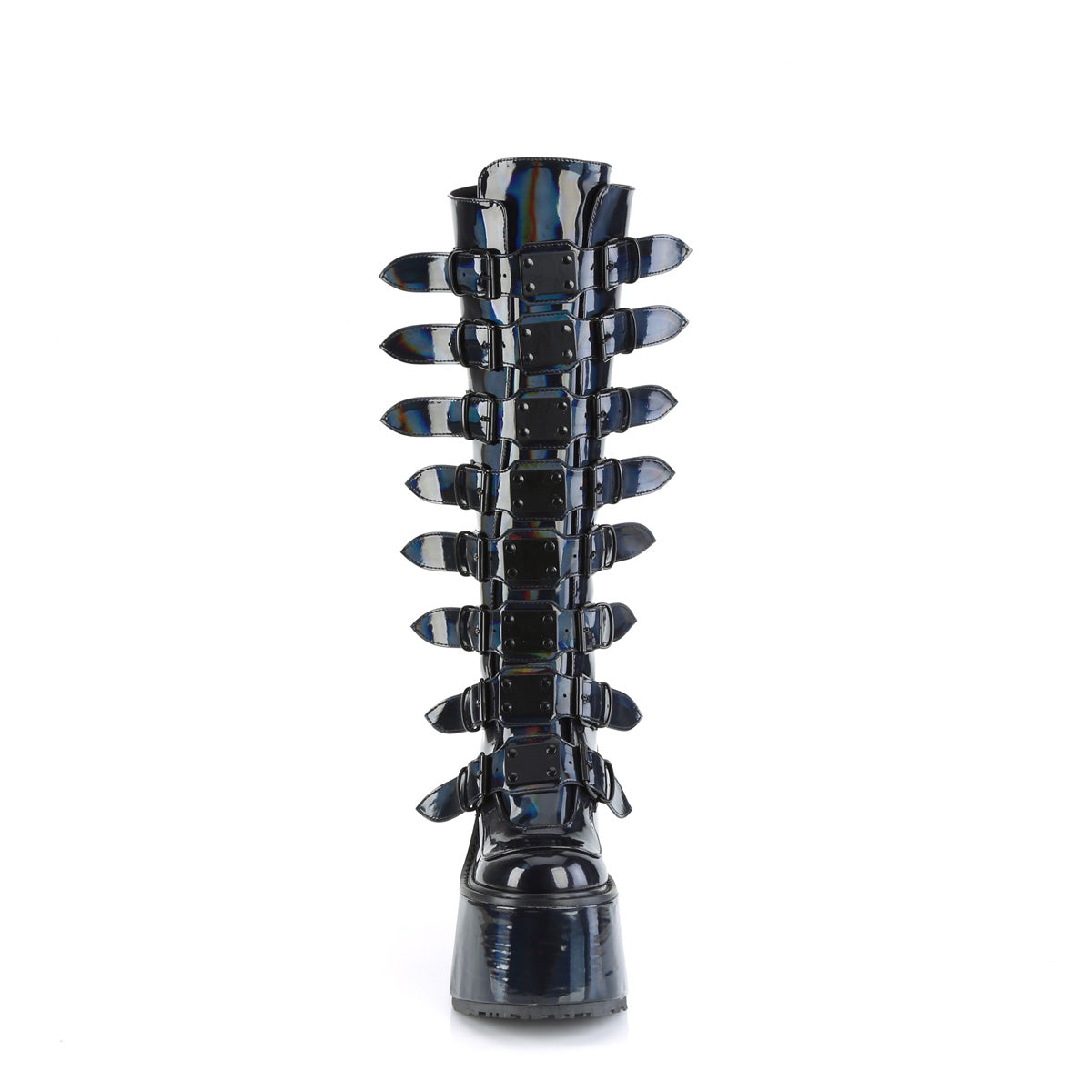 DemoniaCult Stivali SWING-815 blk pat olografico
