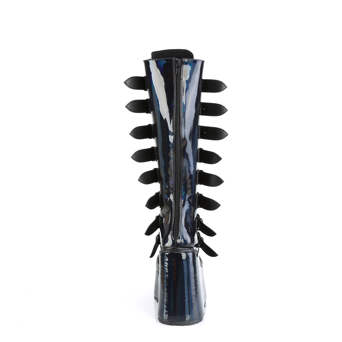 DemoniaCult Stivali SWING-815 blk pat olografico