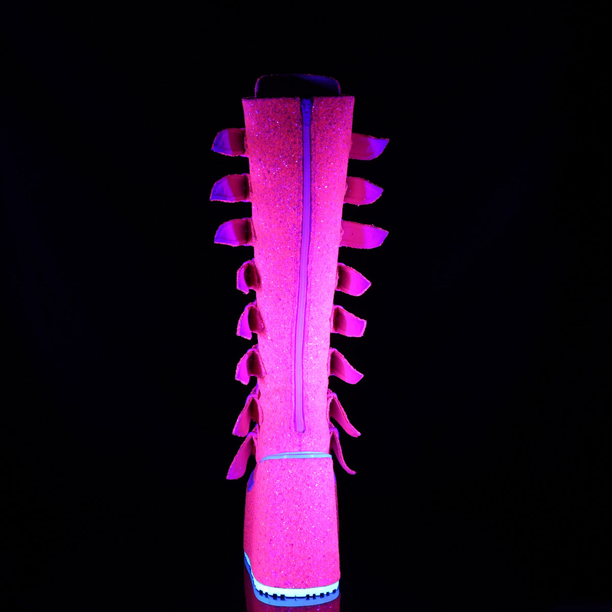 DemoniaCult Stivali SWING-815uv rosa glitter