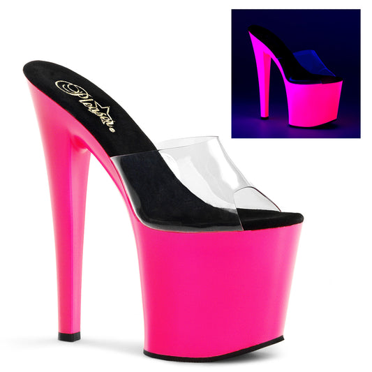 Pleaser Sandali da donna TABOO-701uv clr / neon rosa