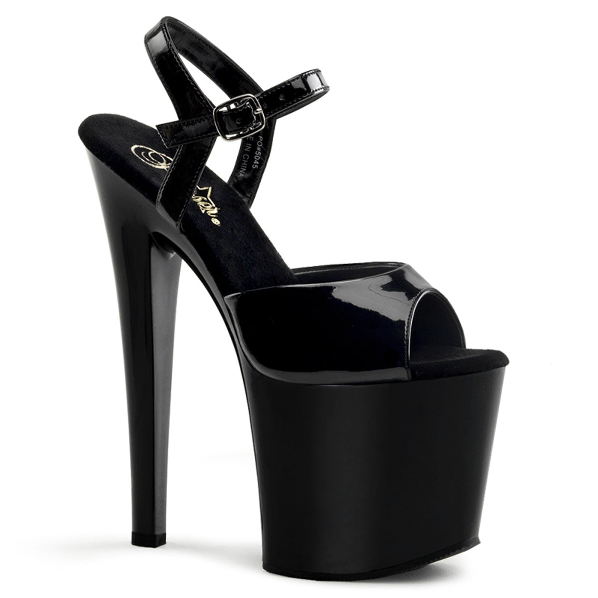 Pleaser Sandali da donna TABOO-709 BLK PAT / BLK